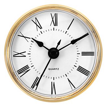 2.8" 70mm Quartz Clock Insert, Round Quartz Movement Miniature Clock Mini Roman Numeral Clock