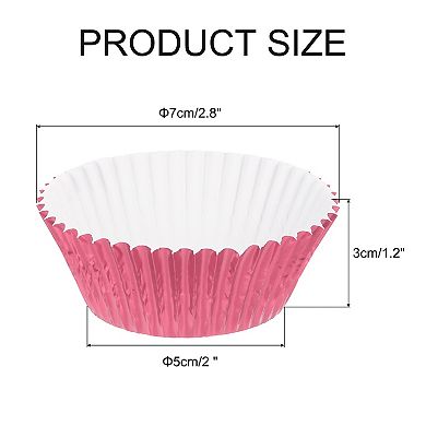 300 Pcs Foil Cupcake Liners, Muffins Metallic Baking Cups Wrappers Standard Greaseproof for Baking