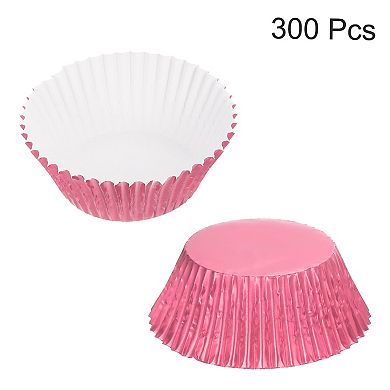 300 Pcs Foil Cupcake Liners, Muffins Metallic Baking Cups Wrappers Standard Greaseproof for Baking