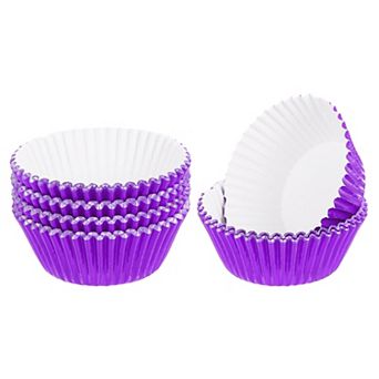 300 pc Foil Cupcake Liners, Muffins Metallic Baking Cups Wrappers Standard Greaseproof for Baking