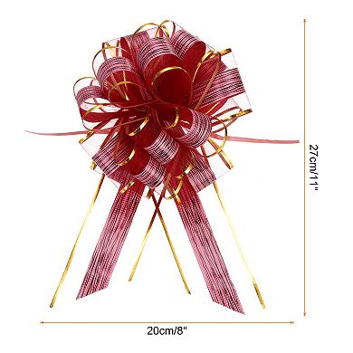 20pcs 8 Inch Large Pull Bows Gift Wrapping Bows Ribbon Organza