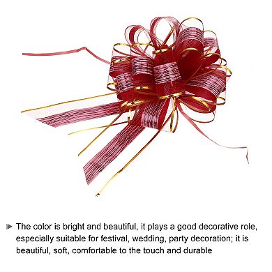 20pcs 8 Inch Large Pull Bows Gift Wrapping Bows Ribbon Organza