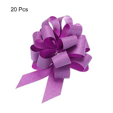 20pcs 8" Glitter Car Large Pull Bow Gift Wrapping Bows for Flower Presents Wedding Car