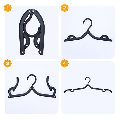 Foldable Travel Hangers, Plastic Portable Clothes Hangers for Travel Cruises Suitcase Dormitory
