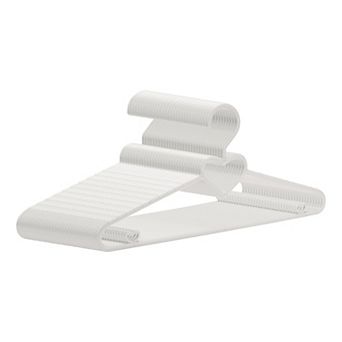 30 Pack Plastic Non-Slip Hangers with Heart Shape, Space Saving Clothes Hangers for Clothing, Closet