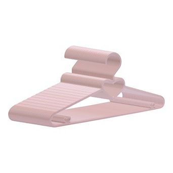30 Pack Plastic Non-Slip Hangers with Heart Shape, Space Saving Clothes Hangers for Clothing, Closet
