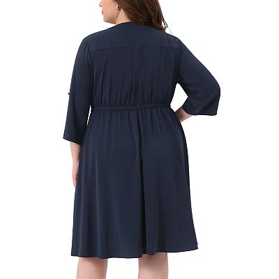 plus size shirt dresses with sleeves Womens Plus Size Dresses With Sleeves