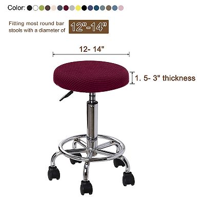 2Pcs Upgraded Round Bar Stool Covers, Round Chair Covers Dia.12-14", for Bar Stool Slipcovers