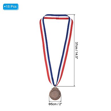 2 Inch Winner Award Medals, 18 Pack Award Medals Prizes with Ribbon for Games Sports Competitions