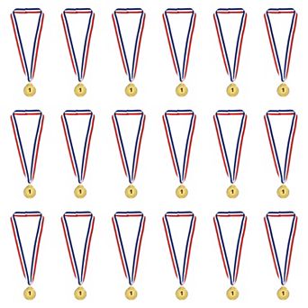 2 Inch Winner Award Medals, 18 Pack Award Medals Prizes with Ribbon for Games Sports Competitions