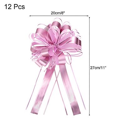 12pcs 11 Inch Extra Large Pull Bow Metallic Gift Wrapping Bows Ribbon Organza