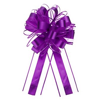 12 pc 11 Inch Extra Large Pull Bow Metallic Gift Wrapping Bows Ribbon Organza