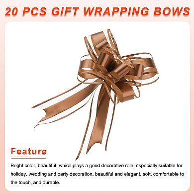 20pcs 8 Inch Giant Large Pull Bow Gift Wrapping Organza Bows Ribbon for Presents