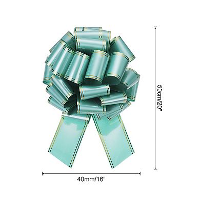 16 Inch Extra Large Pull Bow Big Metallic Car Bows Ribbon with Gold Edge