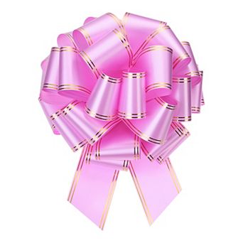 16 Inch Extra Large Pull Bow Big Metallic Car Bows Ribbon with Gold Edge