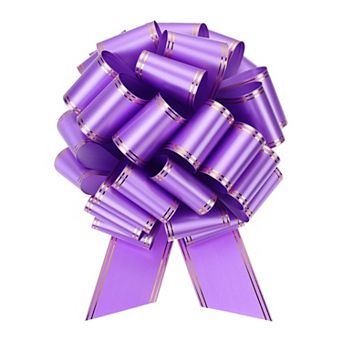 16 Inch Extra Large Pull Bow Big Metallic Car Bows Ribbon with Gold Edge