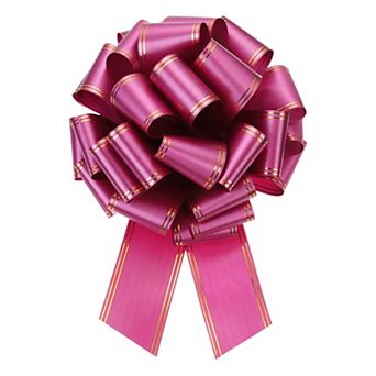 16 Inch Extra Large Pull Bow Big Metallic Car Bows Ribbon with Gold Edge