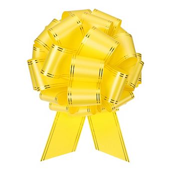 16 Inch Extra Large Pull Bow Big Metallic Car Bows Ribbon with Gold Edge