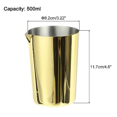 Stainless Steel Cocktail Mixing Glass, 17oz/500ml Cocktail Mixing Cups Cocktail Shaker