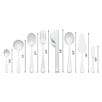 12 Piece Silverware Set, Stainless Steel Flatware Cutlery Set, Serving Utensils Set for Home Kitchen