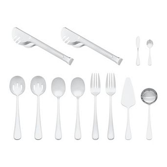 12 pc Silverware Set, Stainless Steel Flatware Cutlery Set, Serving Utensils Set for Home Kitchen