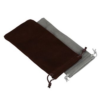 17x8cm Drawstring Gift Bags, 2 pc Soft Flannel Cloth Storage Pouch