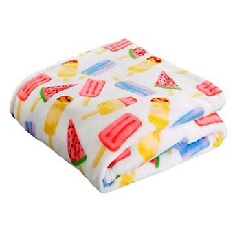 Elegant Comfort Summer Theme Pattern Flannel Fleece Throw Blanket