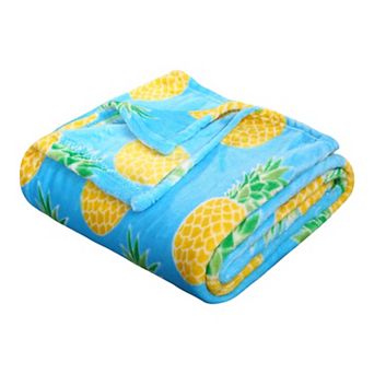 Elegant Comfort Summer Theme Pattern Flannel Fleece Throw Blanket