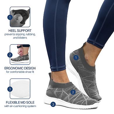 Women’s Walking Shoes Lightweight Sock Sneakers, Slip-On, Casual Style