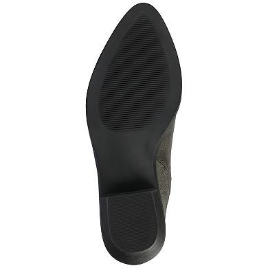 Journee Tomeka Women's Pointed Toe Cuban Heel Mule Shoes