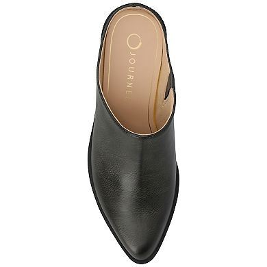 Journee Tomeka Women's Pointed Toe Cuban Heel Mule Shoes