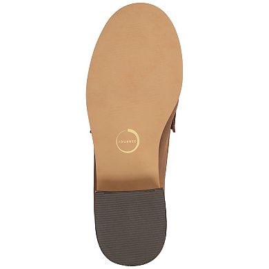 Journee Danna Women's Block Heel Ruched Penny Loafers