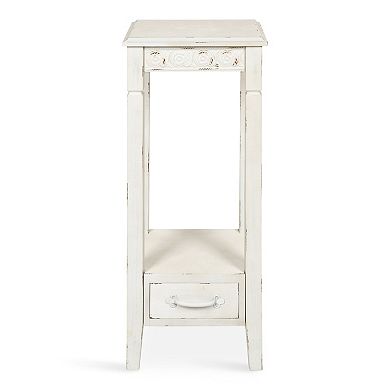 Idabelle Wood Square Accent Table
