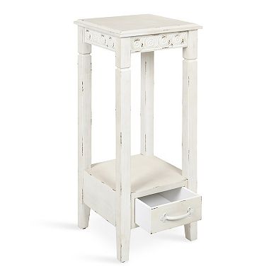 Idabelle Wood Square Accent Table