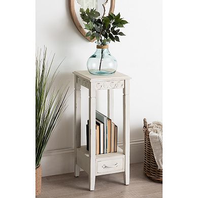 Idabelle Wood Square Accent Table