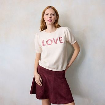 Women's LC Lauren Conrad Short Sleeve Sweater Tee