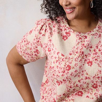 Plus Size LC Lauren Conrad Short Sleeve Sweater Tee