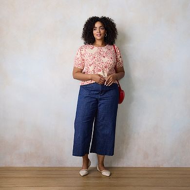 Plus Size LC Lauren Conrad Short Sleeve Sweater Tee