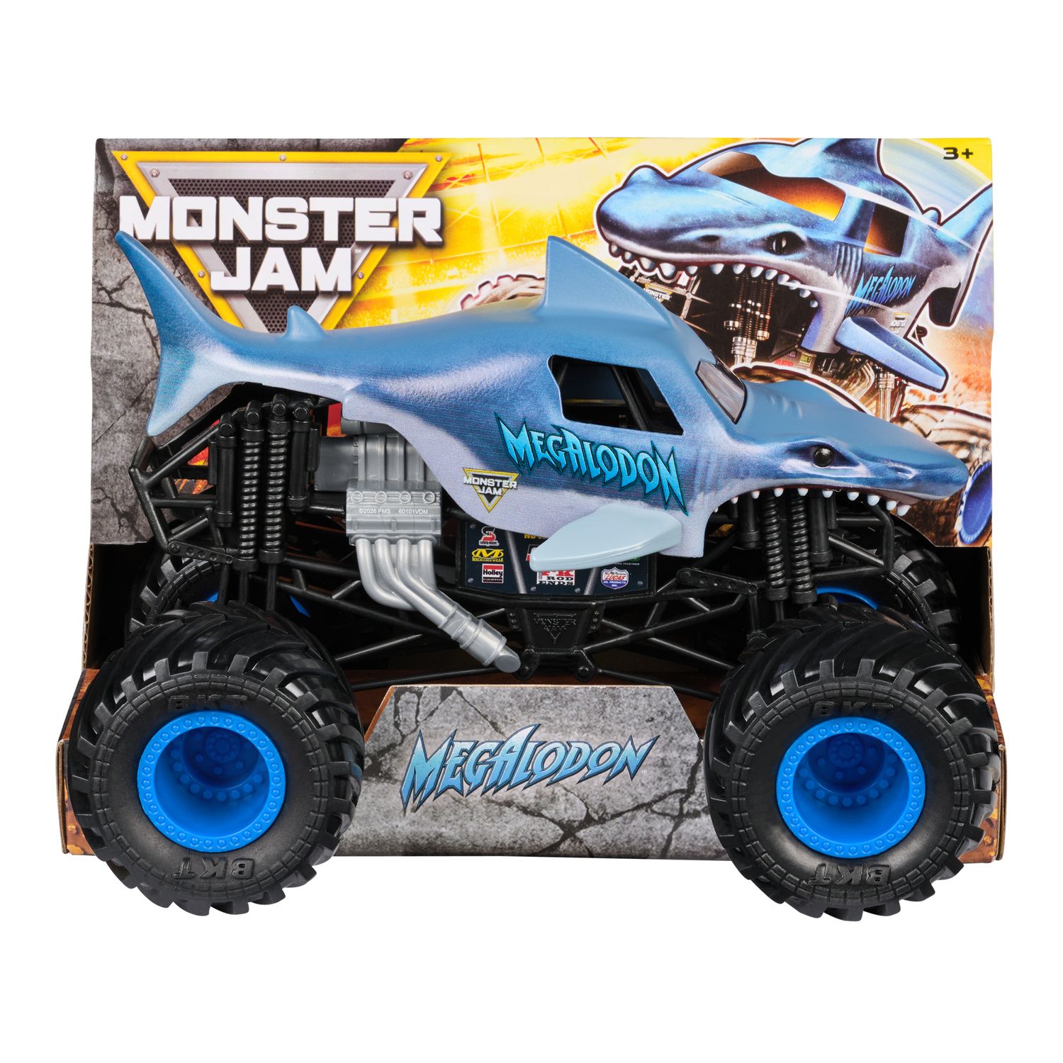Детские игрушки Monster Jam Megalodon Die-Cast Vehicle 1:24 Scale Monster Truck Toy