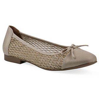 White Mountain Boco Women's Bow Accent Ballet Flats