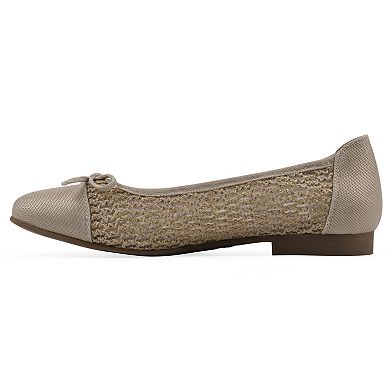 White Mountain Boco Women's Bow Accent Ballet Flats