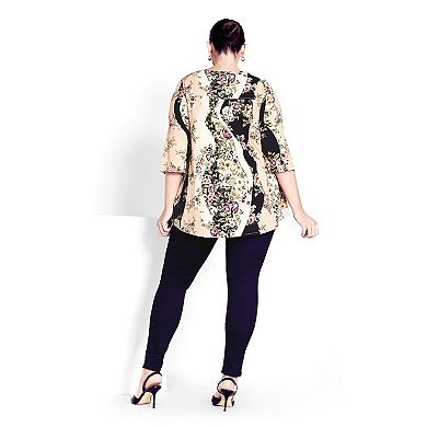 Avenue Women's Plus Size Leona Zip Top