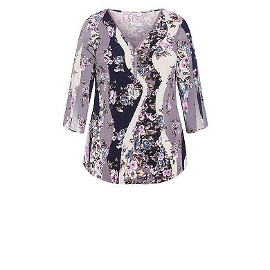 Avenue Women's Plus Size Leona Zip Top