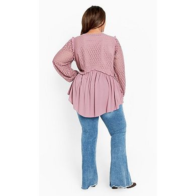Avenue Women's Plus Size Hazel Lace Tunic