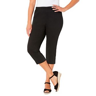 Catherines Women's Plus Size Everyday Cotton Twill Capri
