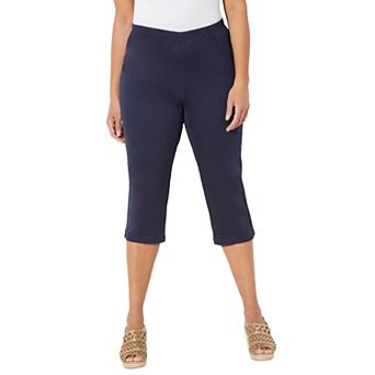 Catherines Women's Plus Size Everyday Cotton Twill Capri
