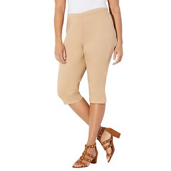 Catherines Women's Plus Size Everyday Cotton Twill Capri
