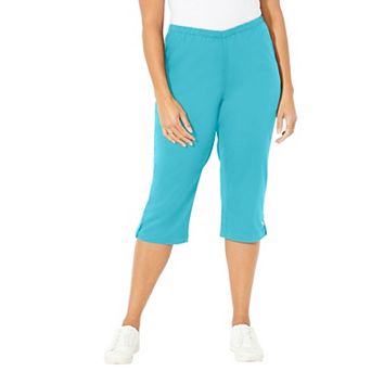 Catherines Women's Plus Size Everyday Capri With Sparkle Hem