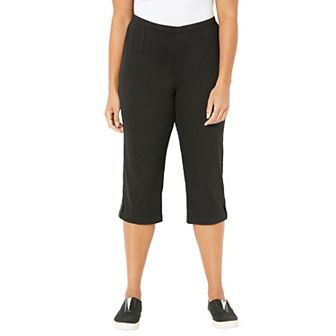 Catherines Women's Plus Size Everyday Capri With Sparkle Hem
