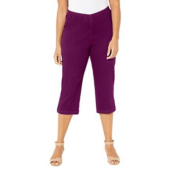 Catherines Women's Plus Size Everyday Capri With Sparkle Hem